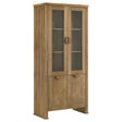 Adina Distressed Light Brown Tall Dining Display Cabinet by Coaster at Eve Furniture