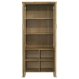 Adina Distressed Light Brown Tall Dining Display Cabinet by Coaster at Eve Furniture