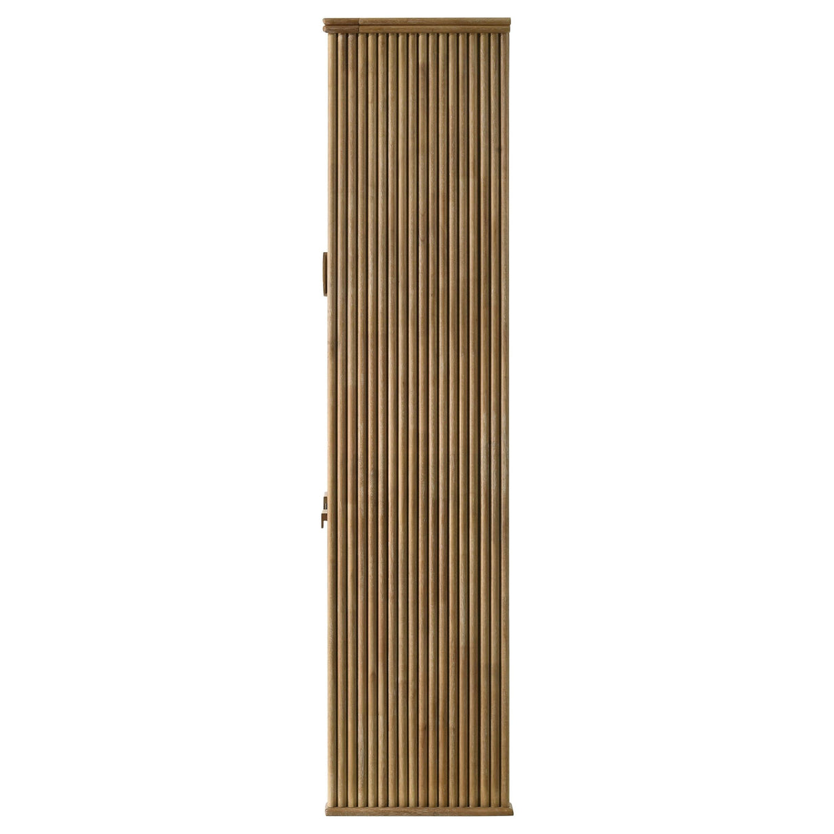 Adina Distressed Light Brown Tall Dining Display Cabinet by Coaster at Eve Furniture