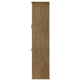 Adina Distressed Light Brown Tall Dining Display Cabinet by Coaster at Eve Furniture