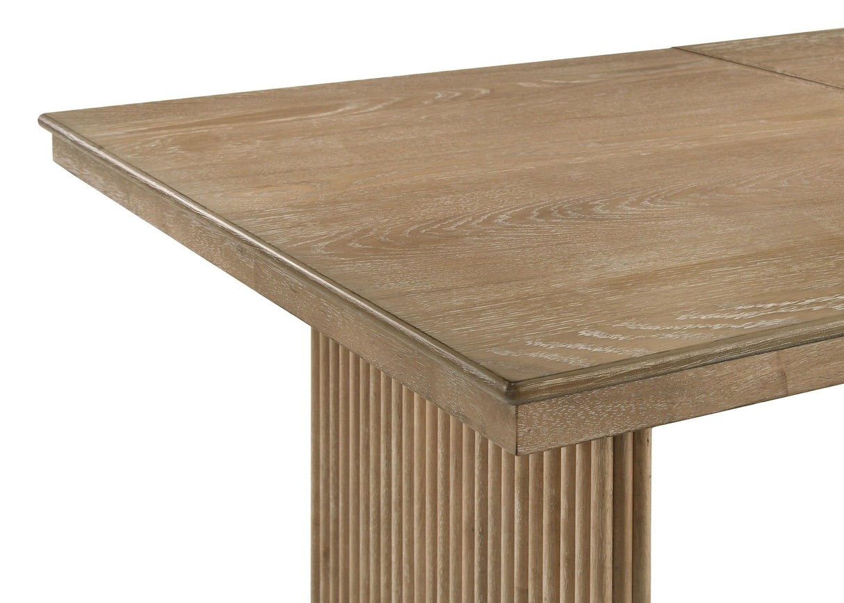Adina Distressed Light Brown Wood Extendable Dining Table by Coaster at Eve Furniture