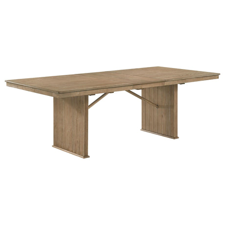Adina Distressed Light Brown Wood Extendable Dining Table by Coaster at Eve Furniture