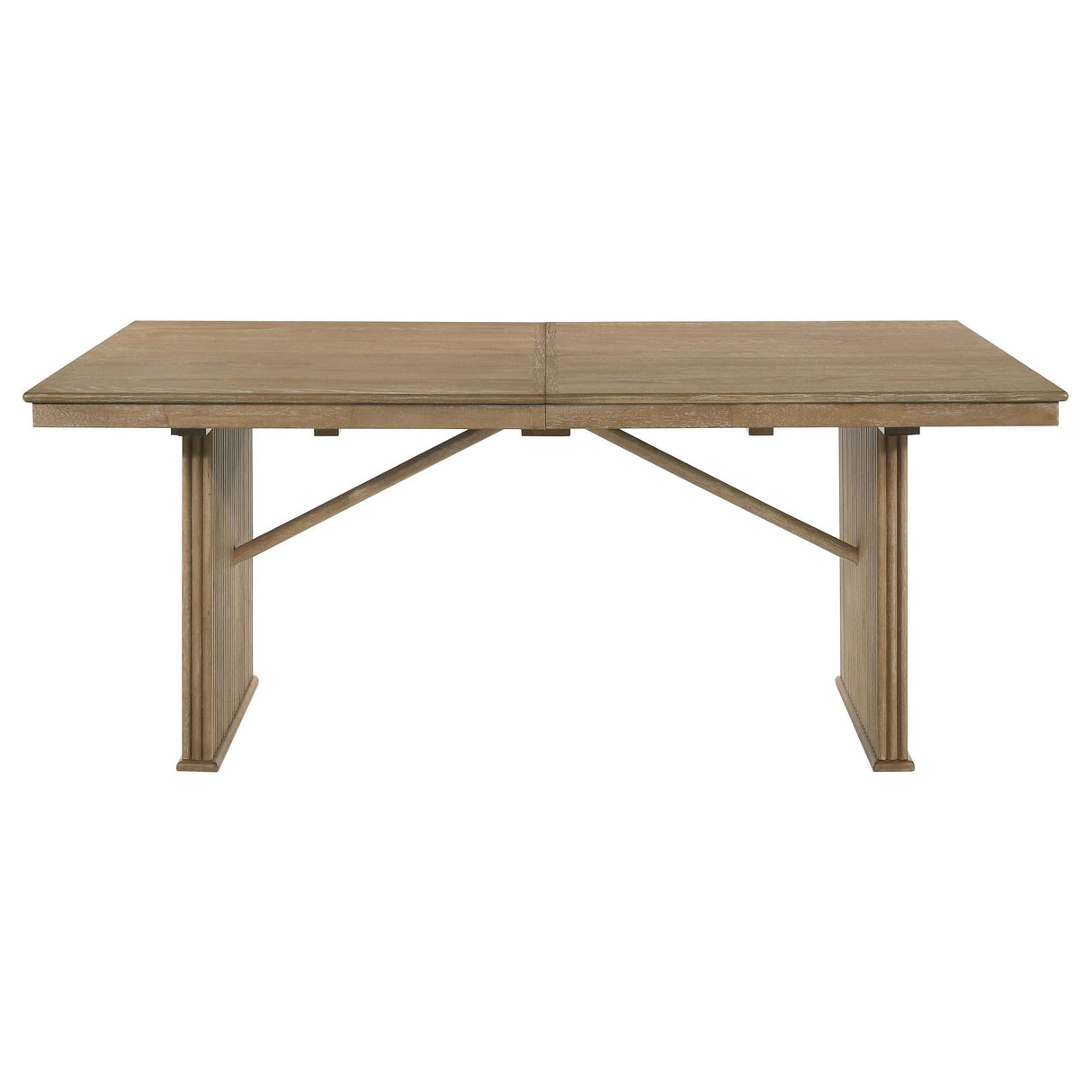 Adina Distressed Light Brown Wood Extendable Dining Table by Coaster at Eve Furniture
