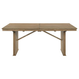 Adina Distressed Light Brown Wood Extendable Dining Table by Coaster at Eve Furniture