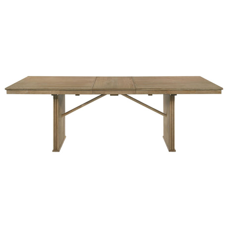 Adina Distressed Light Brown Wood Extendable Dining Table by Coaster at Eve Furniture