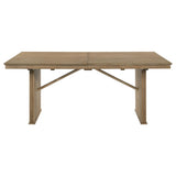 Adina Distressed Light Brown Wood Extendable Dining Table by Coaster at Eve Furniture