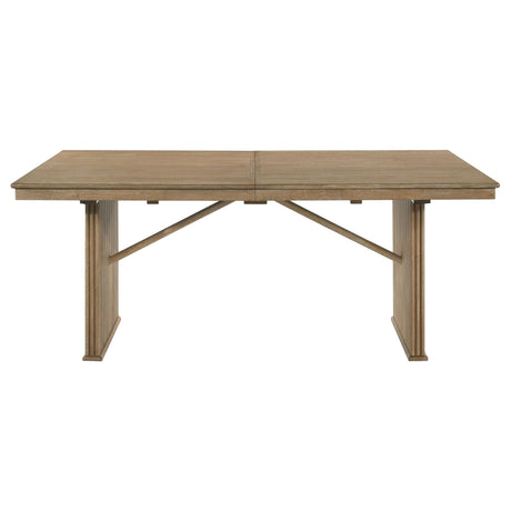 Adina Distressed Light Brown Wood Extendable Dining Table by Coaster at Eve Furniture
