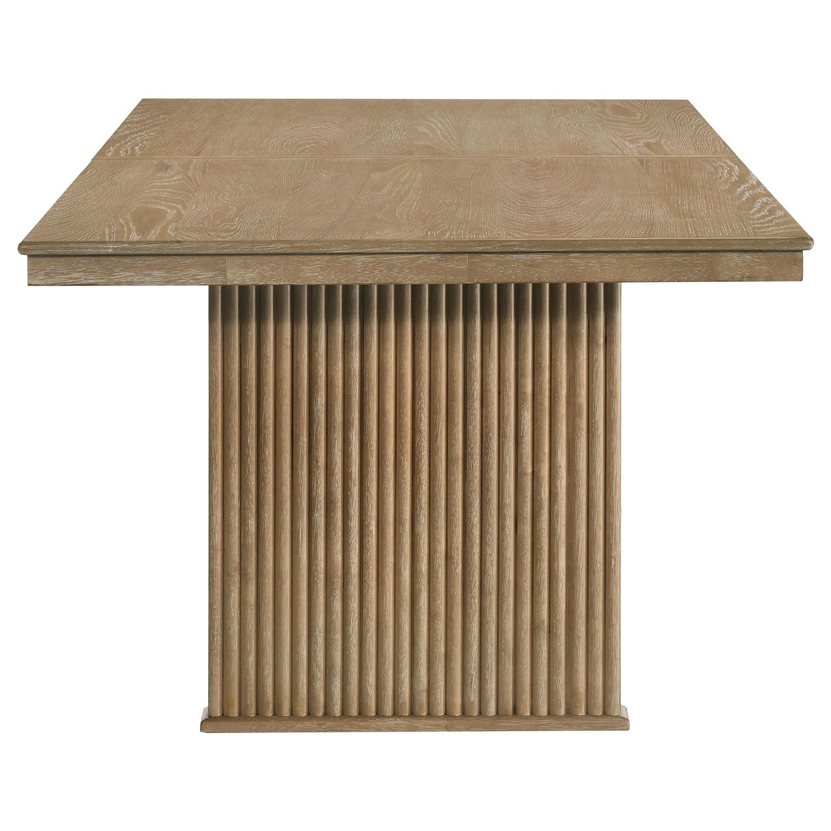 Adina Distressed Light Brown Wood Extendable Dining Table by Coaster at Eve Furniture