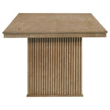 Adina Distressed Light Brown Wood Extendable Dining Table by Coaster at Eve Furniture