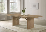 Adina Distressed Light Brown Wood Extendable Dining Table by Coaster at Eve Furniture