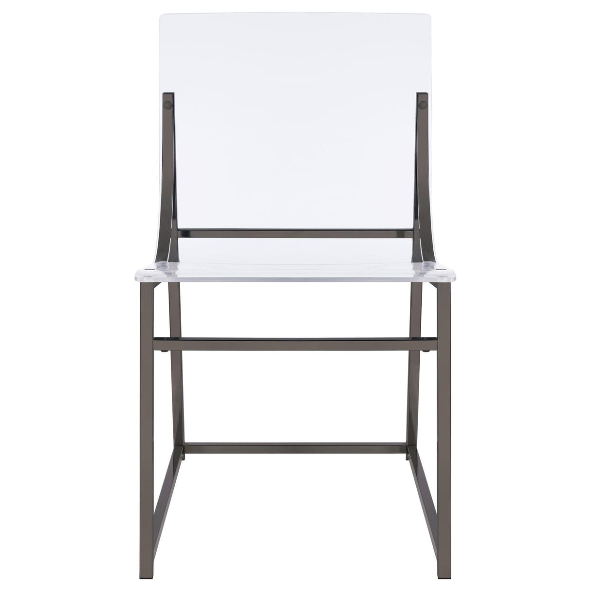 Adino Acrylic Dining Side Chair Clear and Black Nickel (Set of 2)