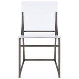 Adino Acrylic Dining Side Chair Clear and Black Nickel (Set of 2)