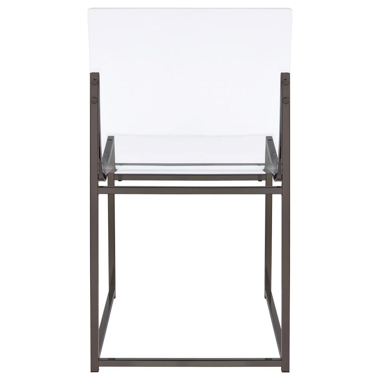 Adino Acrylic Dining Side Chair Clear and Black Nickel (Set of 2)