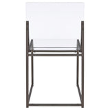 Adino Acrylic Dining Side Chair Clear and Black Nickel (Set of 2)