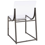 Adino Acrylic Dining Side Chair Clear and Black Nickel (Set of 2) by Coaster at Eve Furniture