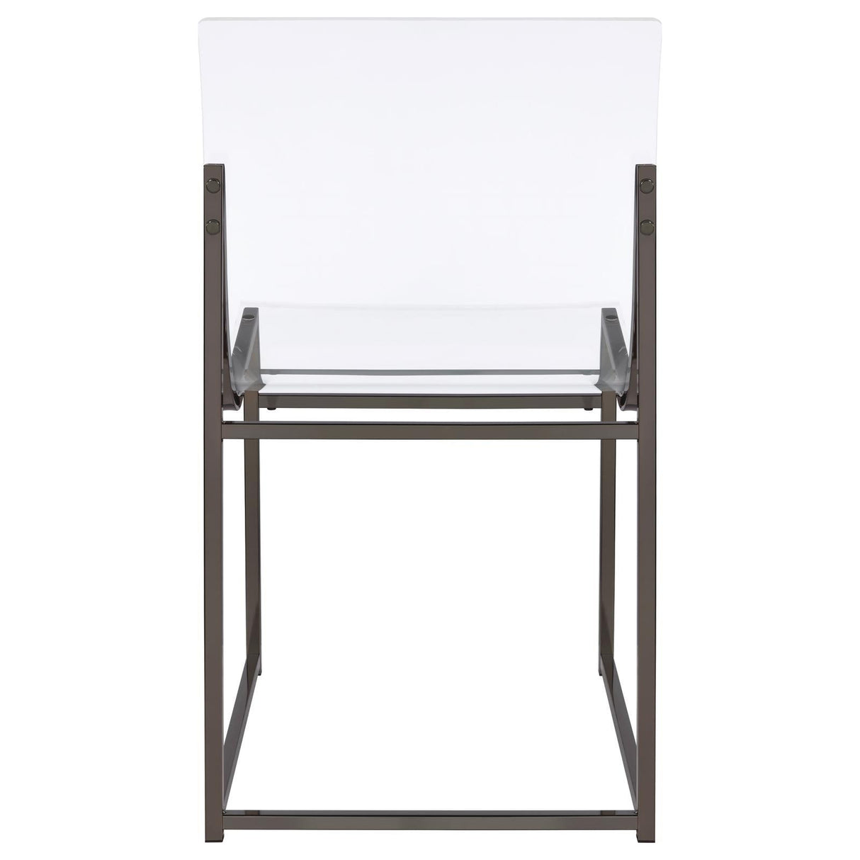 Adino Acrylic Dining Side Chair Clear and Black Nickel (Set of 2) by Coaster at Eve Furniture