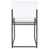 Adino Acrylic Dining Side Chair Clear and Black Nickel (Set of 2) by Coaster at Eve Furniture