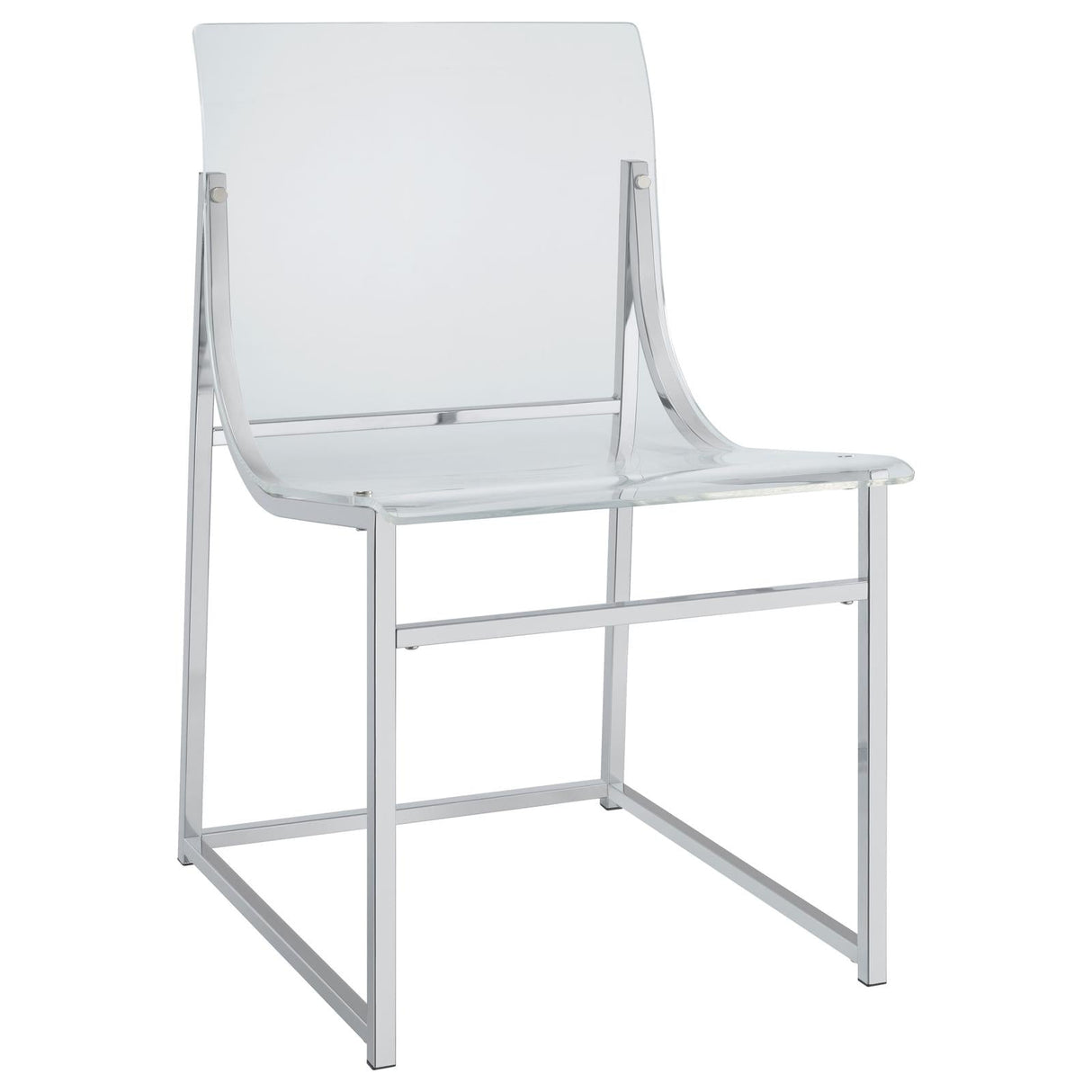 Adino Acrylic Dining Side Chair Clear and Chrome (Set of 2)