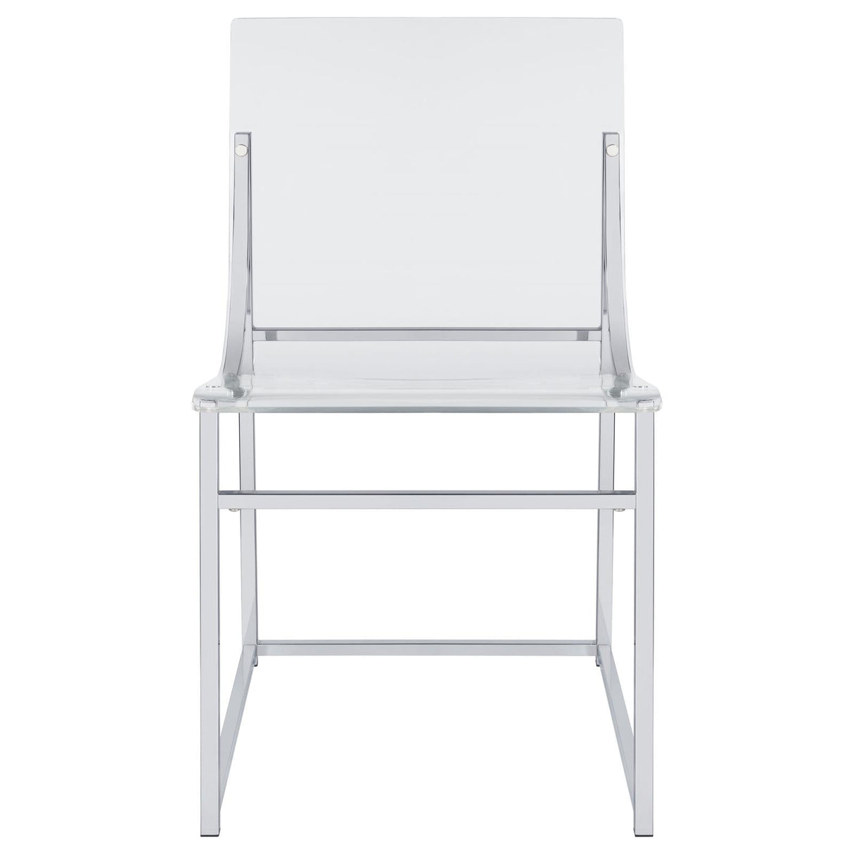 Adino Acrylic Dining Side Chair Clear and Chrome (Set of 2)