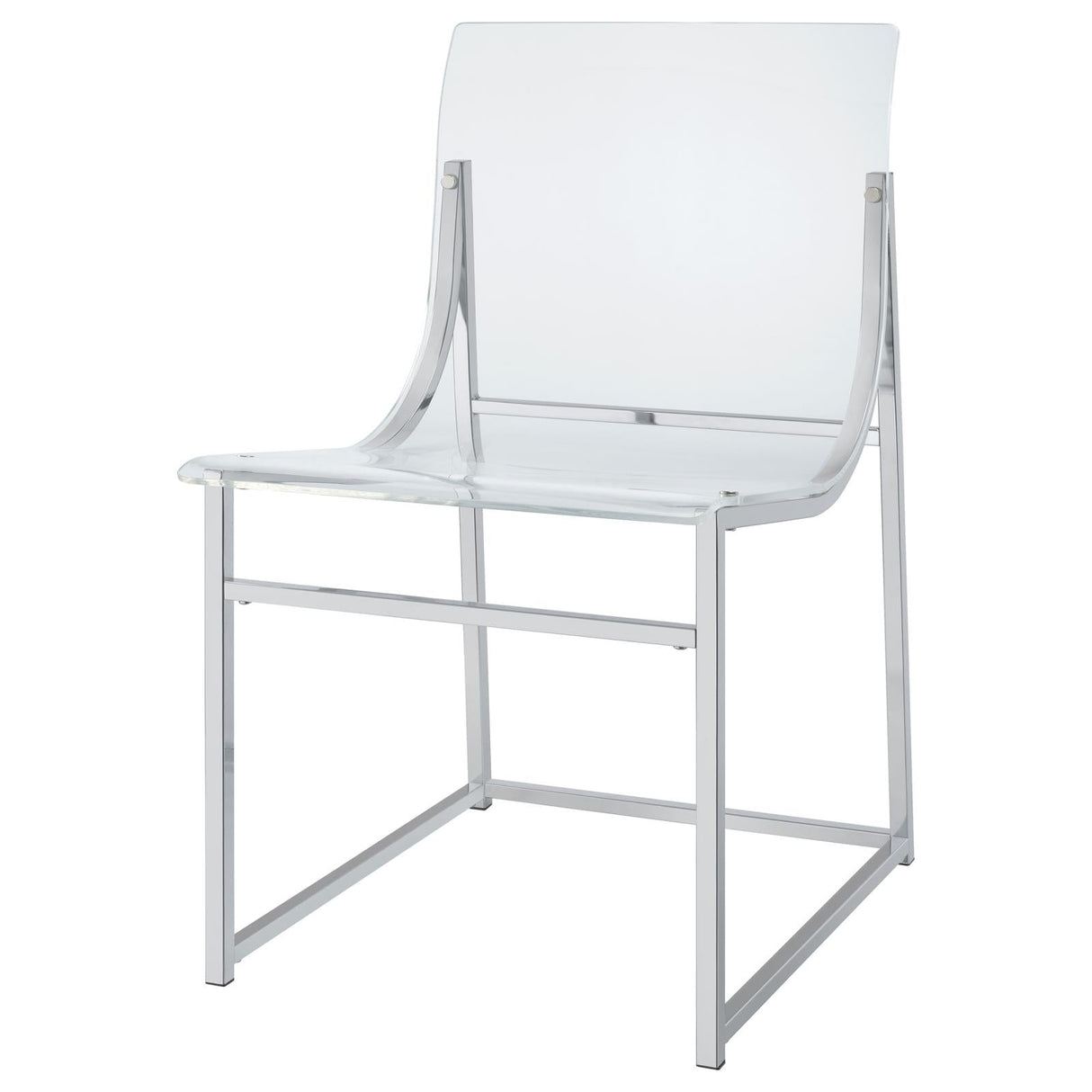 Adino Acrylic Dining Side Chair Clear and Chrome (Set of 2)