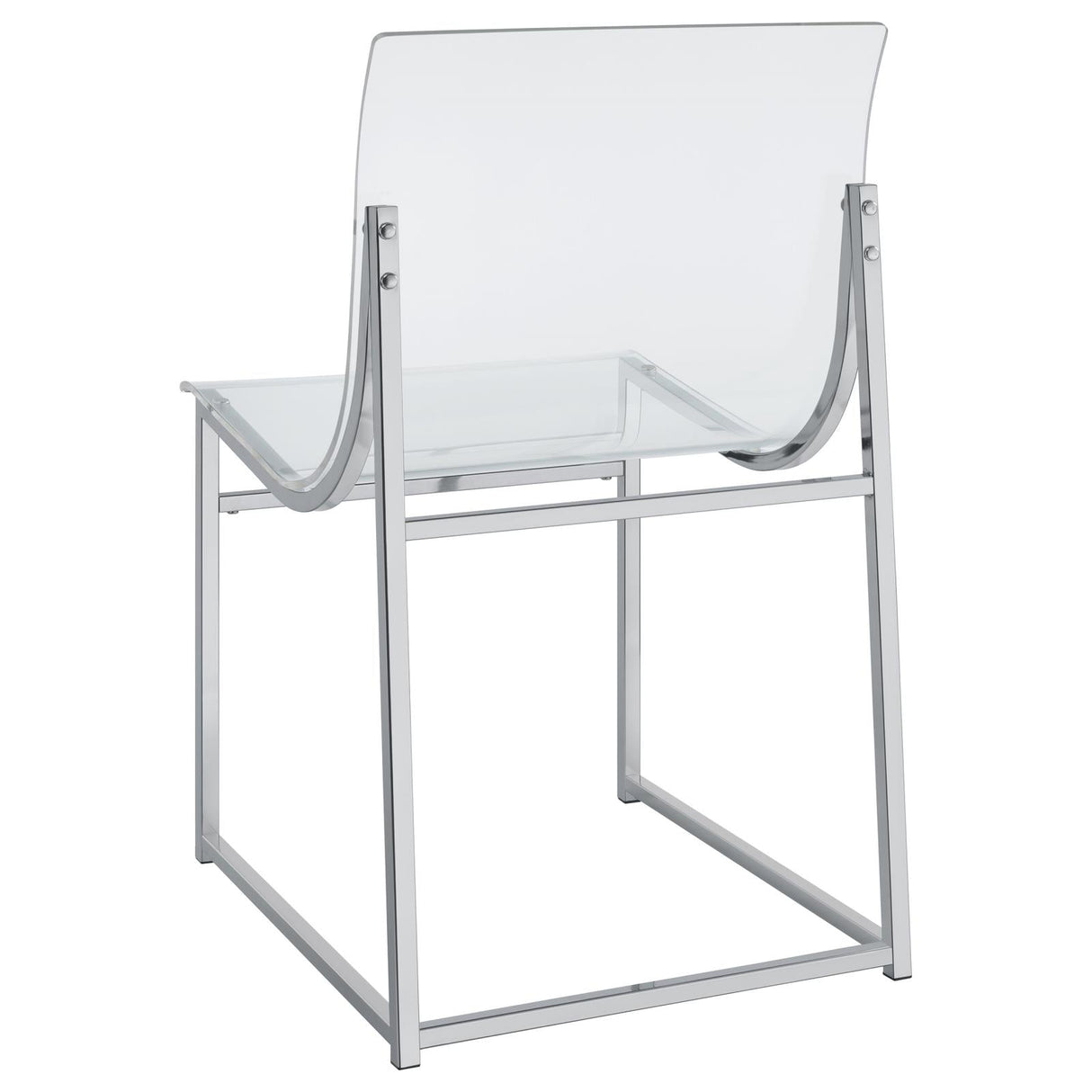 Adino Acrylic Dining Side Chair Clear and Chrome (Set of 2)