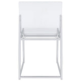 Adino Acrylic Dining Side Chair Clear and Chrome (Set of 2)