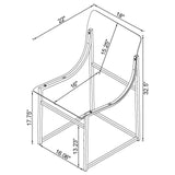 Adino Acrylic Dining Side Chair Clear and Chrome (Set of 2) by Coaster at Eve Furniture