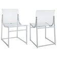 Adino Acrylic Dining Side Chair Clear and Chrome (Set of 2) by Coaster at Eve Furniture