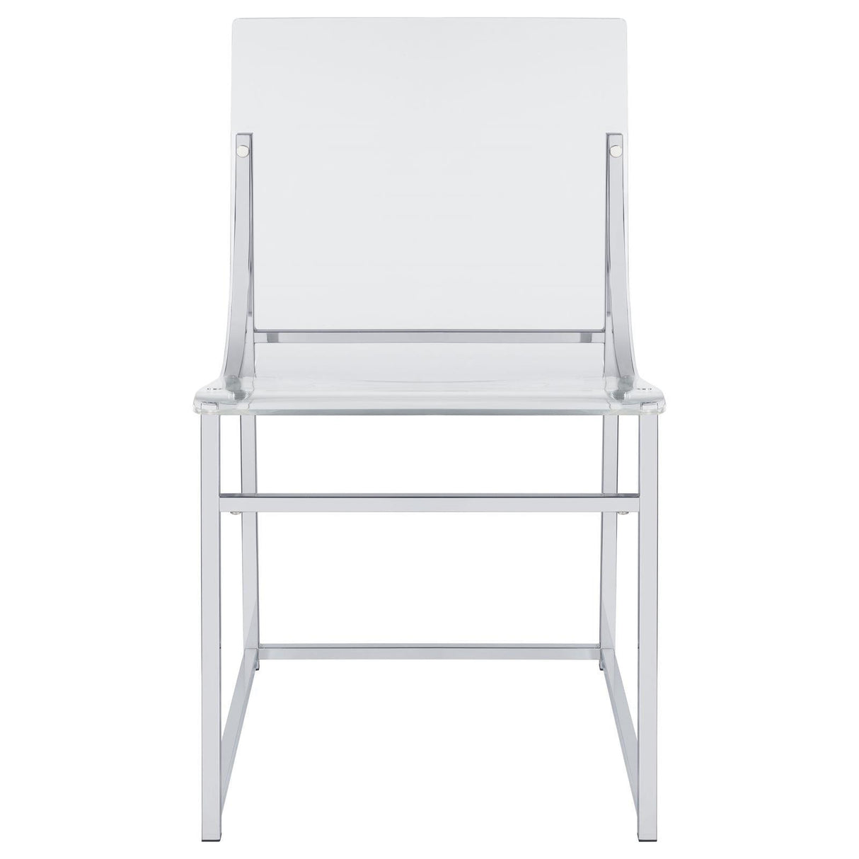 Adino Acrylic Dining Side Chair Clear and Chrome (Set of 2) by Coaster at Eve Furniture