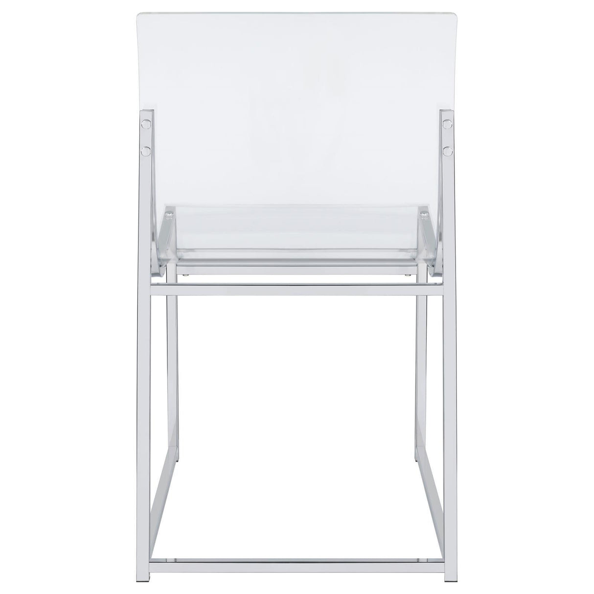 Adino Acrylic Dining Side Chair Clear and Chrome (Set of 2) by Coaster at Eve Furniture