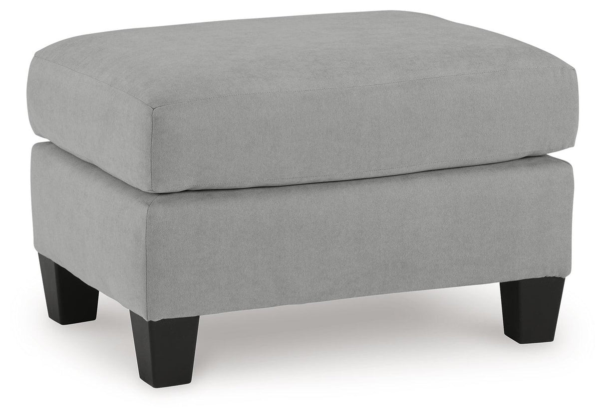 Adlai Shadow Ottoman by Ashley at Eve Furniture