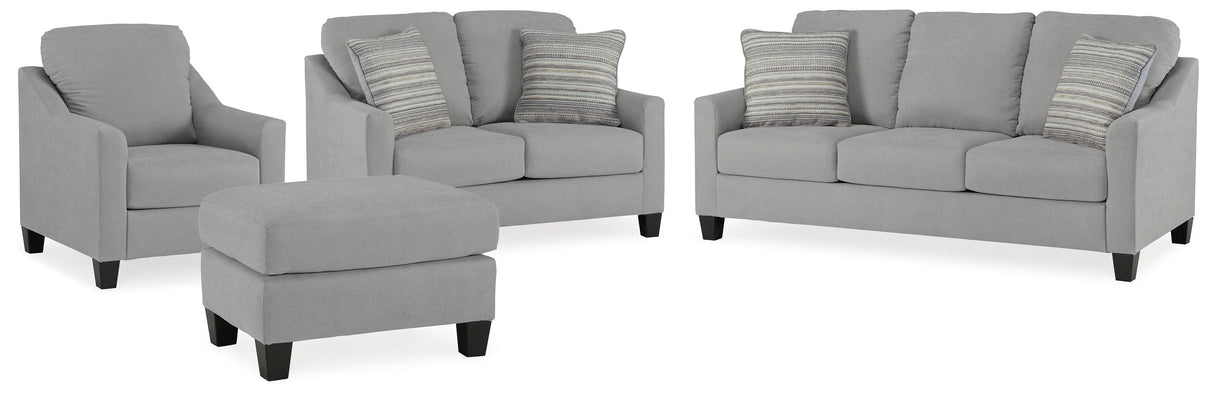 Adlai Shadow Sofa, Loveseat, Chair and Ottoman by Ashley at Eve Furniture