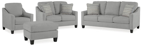 Adlai Shadow Sofa, Loveseat, Chair and Ottoman by Ashley at Eve Furniture