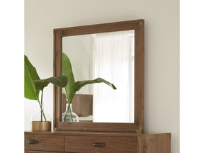 Adler Beveled Glass Mirror in Natural Walnut by Modus Furniture at Eve Furniture