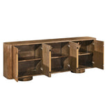 Adler Brown Six-Door Sideboard by Crestview at Eve Furniture