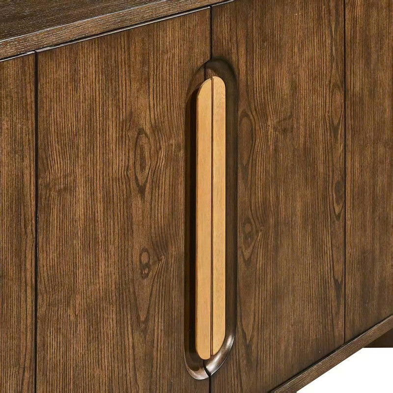 Adler Brown Six-Door Sideboard by Crestview at Eve Furniture