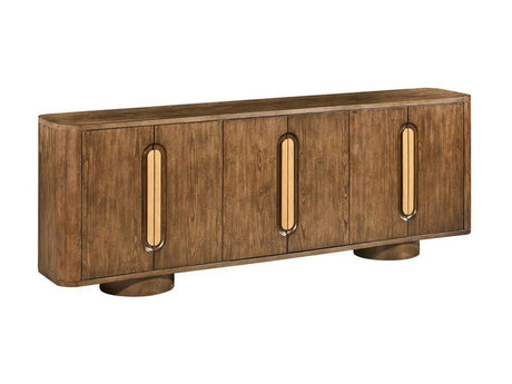 Adler Brown Six-Door Sideboard by Crestview at Eve Furniture