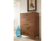 Adler Five Drawer Chest in Natural Walnut by Modus Furniture at Eve Furniture