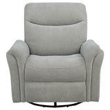 Adler Ivory Upholstered Power Swivel Glider Recliner by Coaster at Eve Furniture