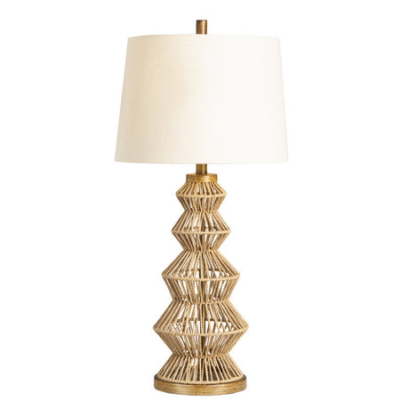 Adler Natural Adler Turreted Woven Table Lamp (Set of 2) by Crestview at Eve Furniture