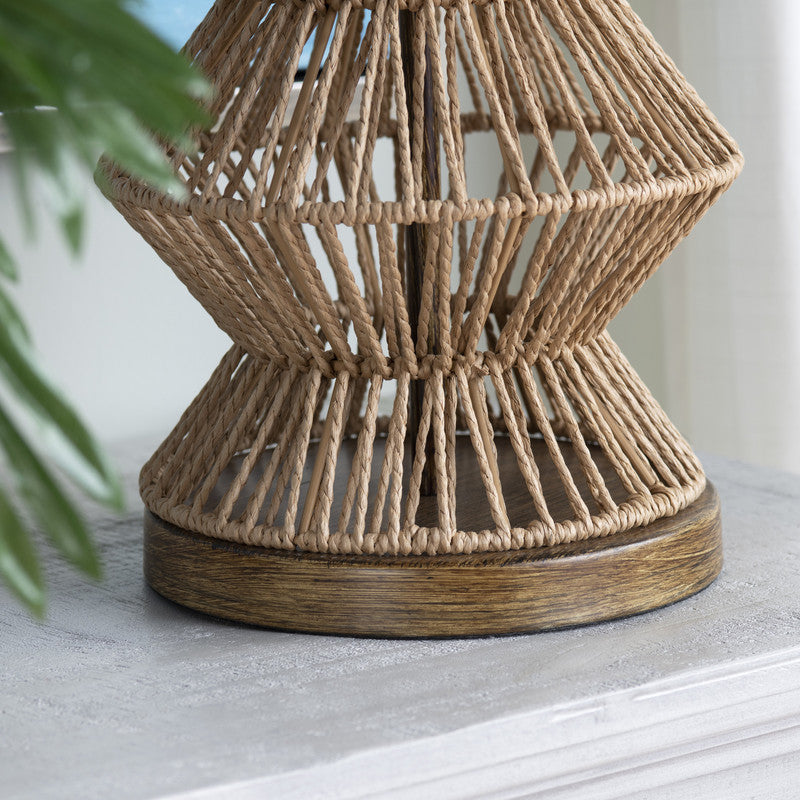 Adler Natural Adler Turreted Woven Table Lamp (Set of 2) by Crestview at Eve Furniture