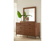 Adler Six Drawer Dresser in Natural Walnut by Modus Furniture at Eve Furniture