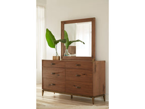 Adler Six Drawer Dresser in Natural Walnut by Modus Furniture at Eve Furniture