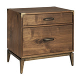 Adler Two Drawer Nightstand in Natural Walnut by Modus Furniture at Eve Furniture