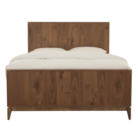 Adler Wood California King Panel Bed in Natural Walnut by Modus Furniture at Eve Furniture
