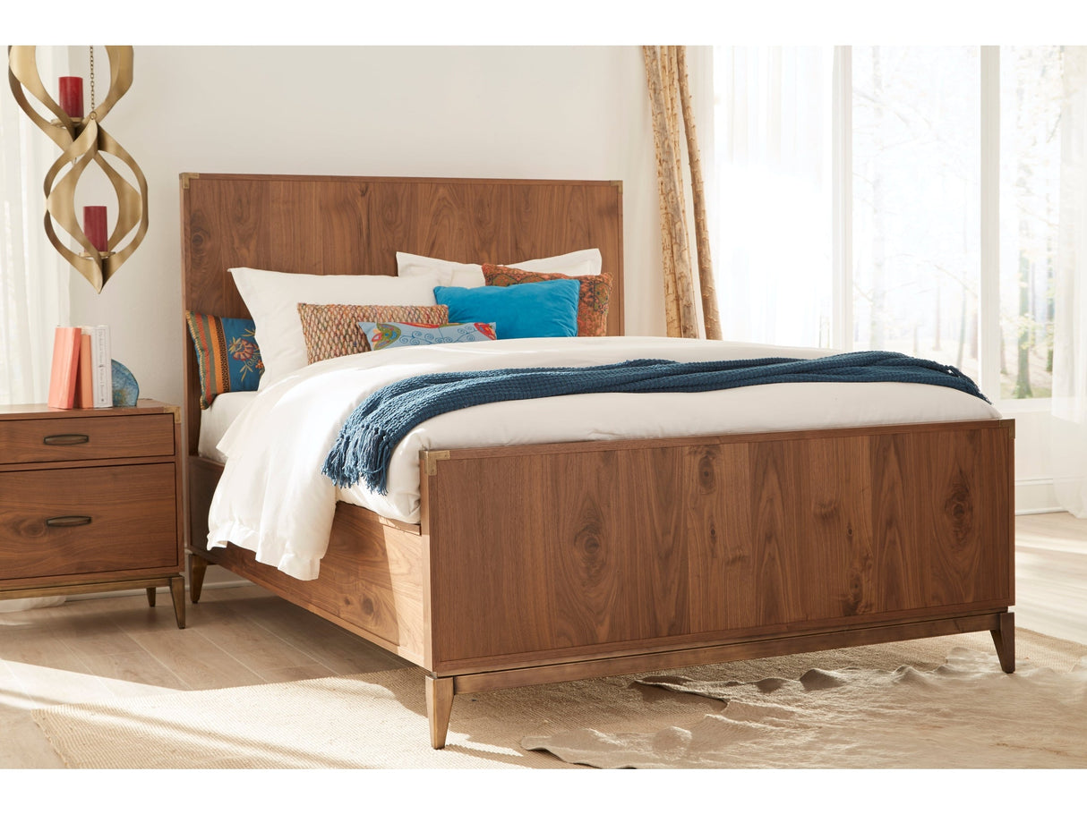 Adler Wood Queen Panel Bed in Natural Walnut by Modus Furniture at Eve Furniture