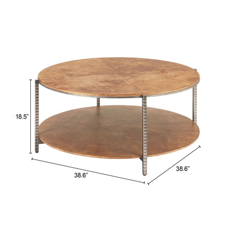 Adna Brown Coffee Table by Zuomod at Eve Furniture