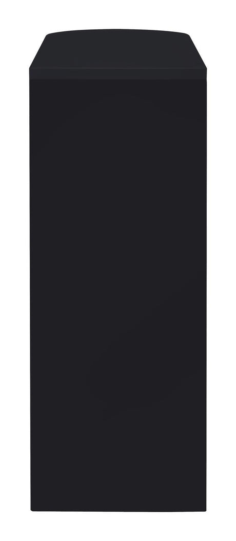 Adolfo Glossy Black/Clear 3-Tier Bar Table by Coaster at Eve Furniture