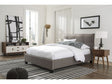 Adona Upholstered Eastern King Platform Bed in Dolphin Linen by Modus Furniture at Eve Furniture