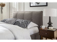 Adona Upholstered Full Headboard in Dolphin Linen by Modus Furniture at Eve Furniture
